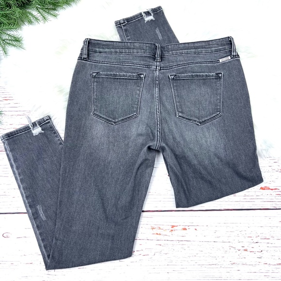|•KANCAN•| Black Distressed Stretch Skinny Jeans Size 11/29 - Picture 2 of 9